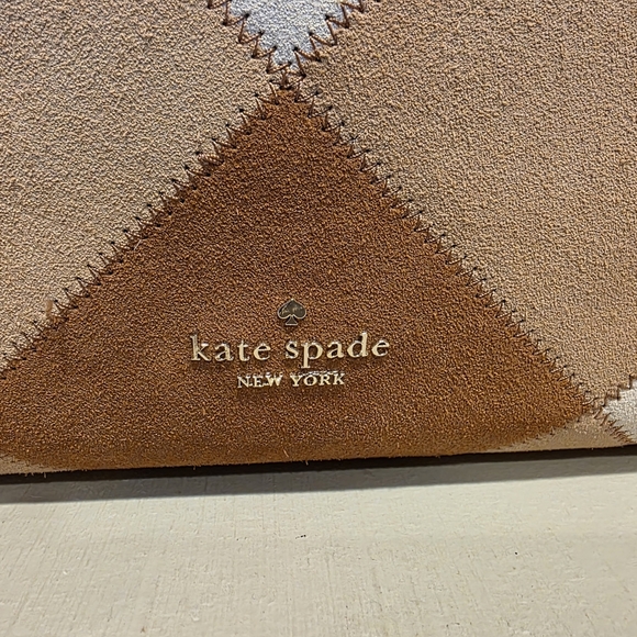 NWT Kate Spade New York Patchwork Suede Leila In Warm Ginger - Picture 2 of 14